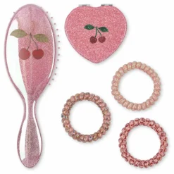 Set de coiffure et sa pochette | Rose
