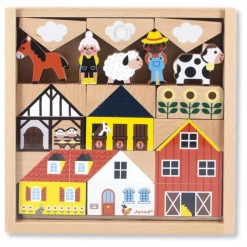 Set de cubes en bois Campagne - Cross Roads