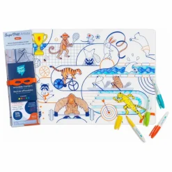 Set de table à colorier Sports avec 5 feutres