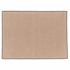 Set de table Borgo en lin enduit | Beige rosé