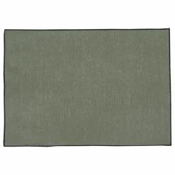 Set de table Borgo en lin enduit | Vert kaki
