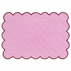 Set de table Cotton candy Scalloped | Rose bonbon