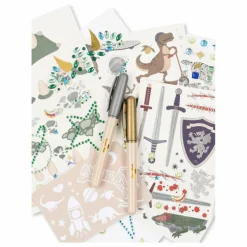 Set de tatouages temporaires et bijoux pour le visage | Vert