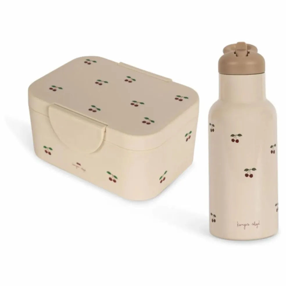 Set lunch-box et gourde Cherry | Rose