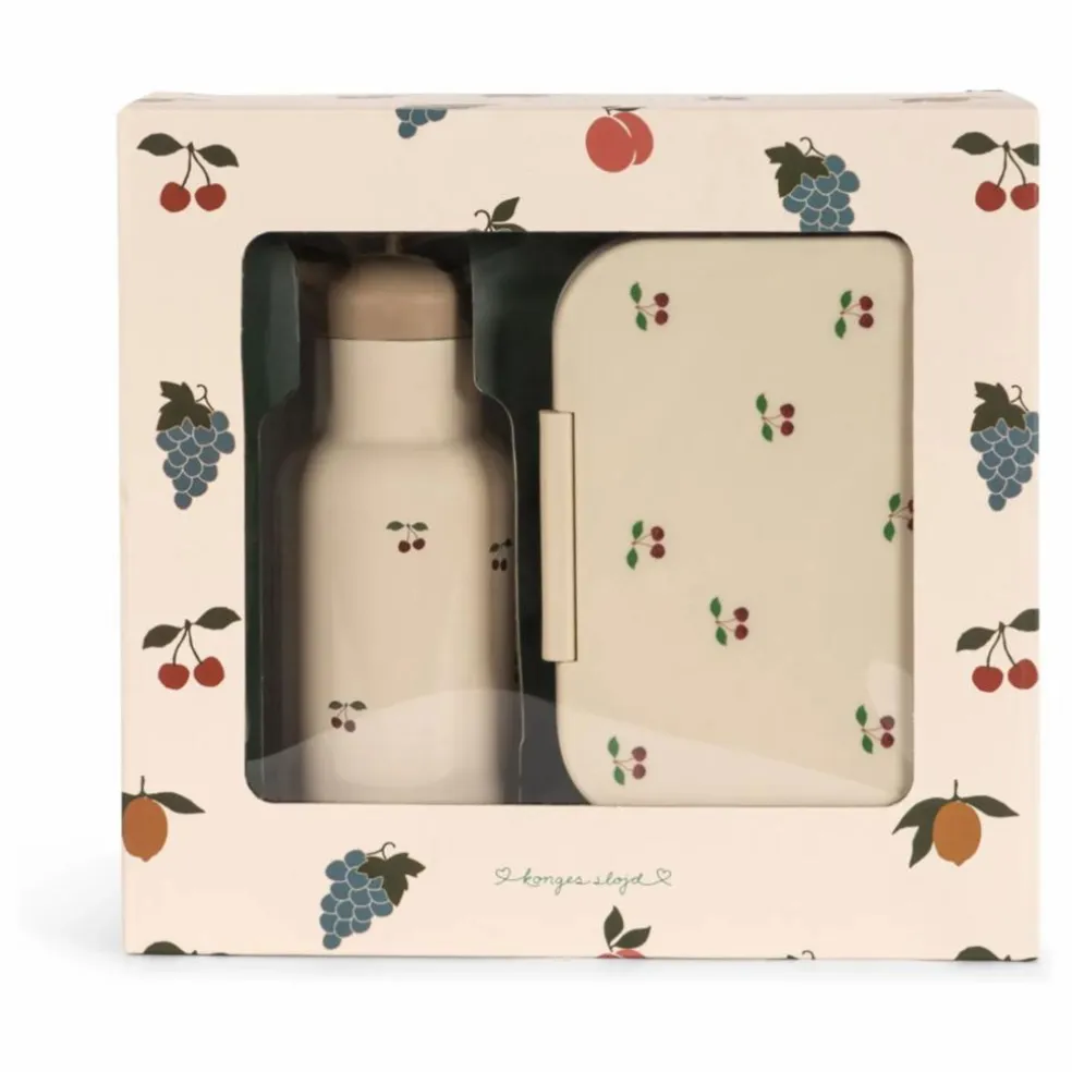 Set lunch-box et gourde Cherry | Rose