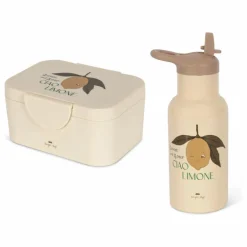 Set lunch-box et gourde Lemon | Beige