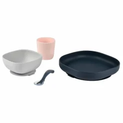 Set vaisselle silicone 4 pièces | Bleu nuit