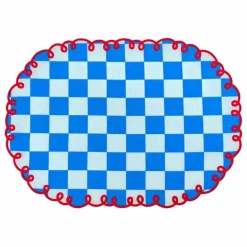 Sets de table vichy Dama Dama Azzurro - Lot de 2 | Bleu