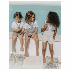 Short à Bretelles Coton Bio | Ecru