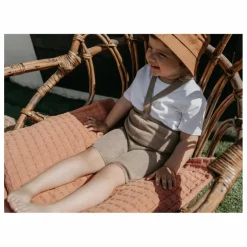 Short à Bretelles Coton Bio | Sable