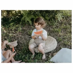 Short à Bretelles Coton Bio | Sable