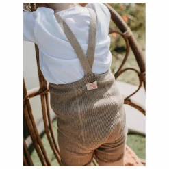 Short à Bretelles Coton Bio | Sable
