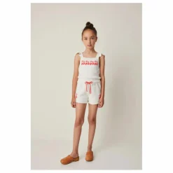 Short Cerises Maille | Blanc