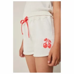 Short Cerises Maille | Blanc