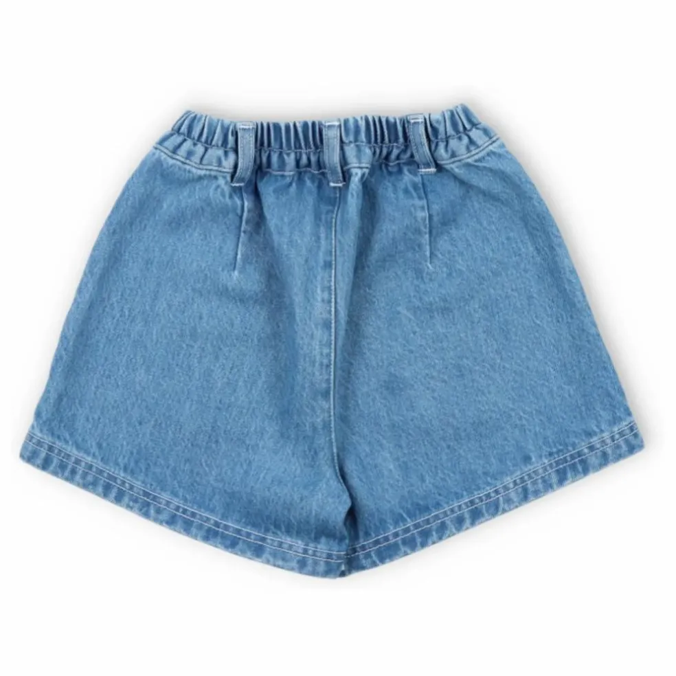 Short Coquillage Kostas | Bleu jean
