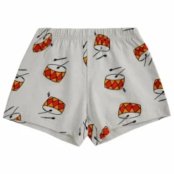 Short Coton Bio Tambours Bébé | Gris galet