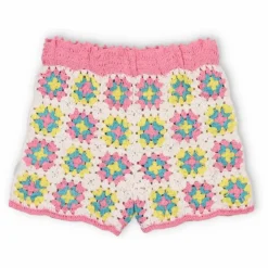 Short Crochet Fleurs Nikaia | Ecru
