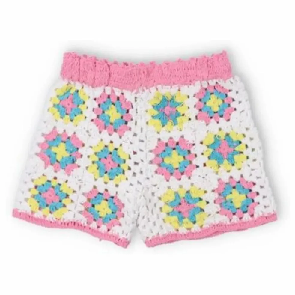 Short Crochet Fleurs Nikaia Baby | Rose bonbon