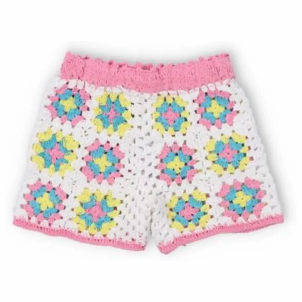 Short Crochet Fleurs Nikaia Baby | Rose bonbon
