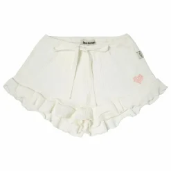 Short Côtelé Volants | Blanc