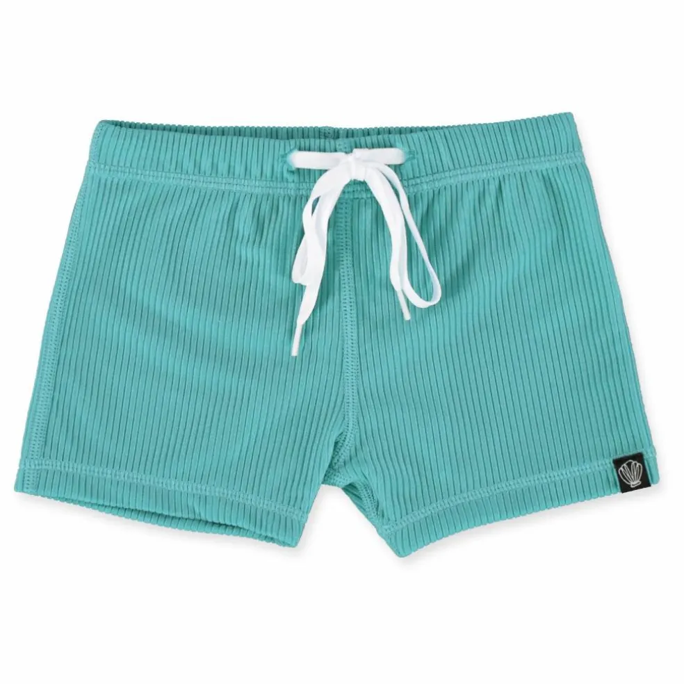 Short de Bain Anti-UV Côtelé | Turquoise