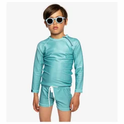 Short de Bain Anti-UV Côtelé | Turquoise