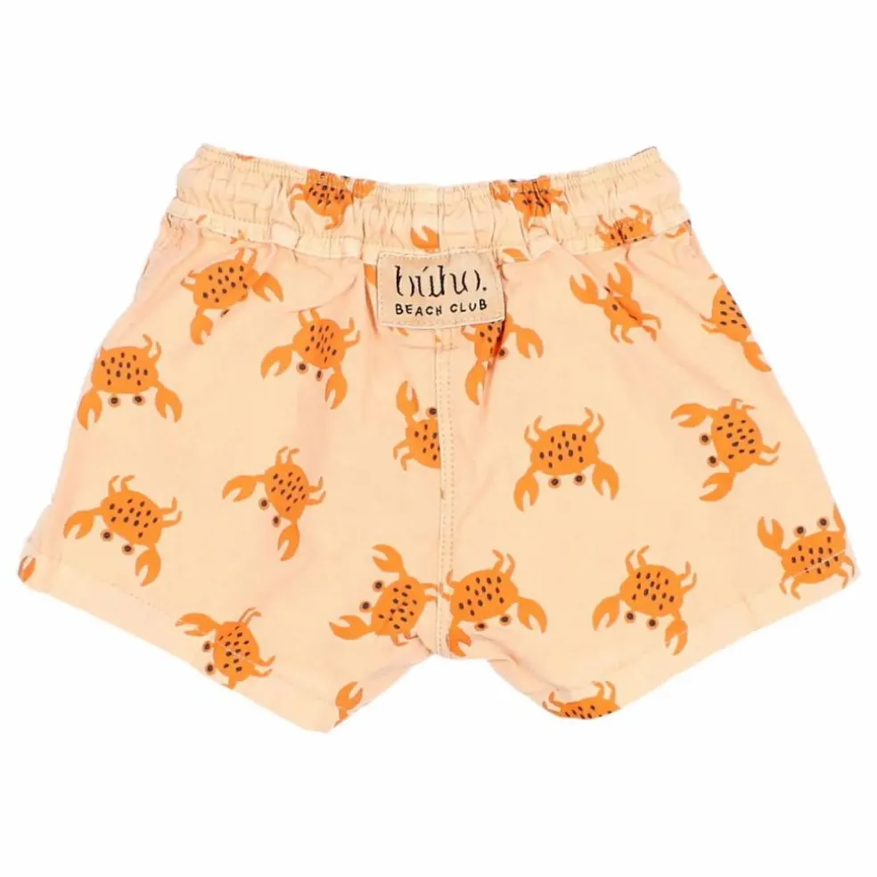 Short de Bain Crabs Bébé Coton Bio | Abricot