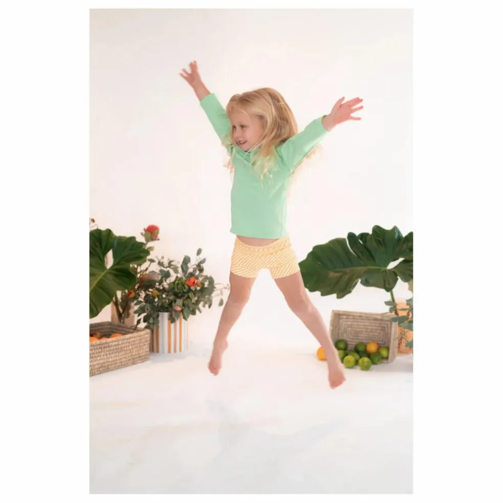 Short de Bain Lumi Rayé | Orange