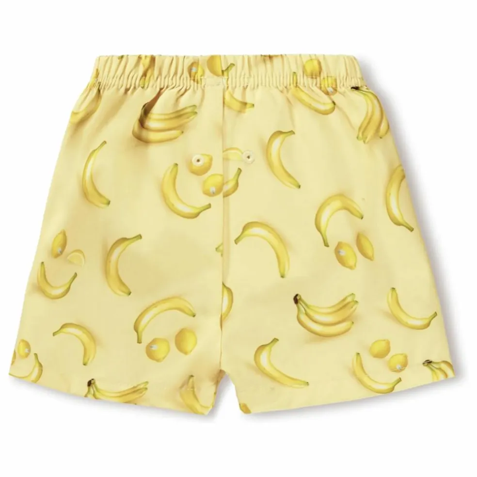 Short de Bain Newton Bananes Fibres Recyclées | Jaune