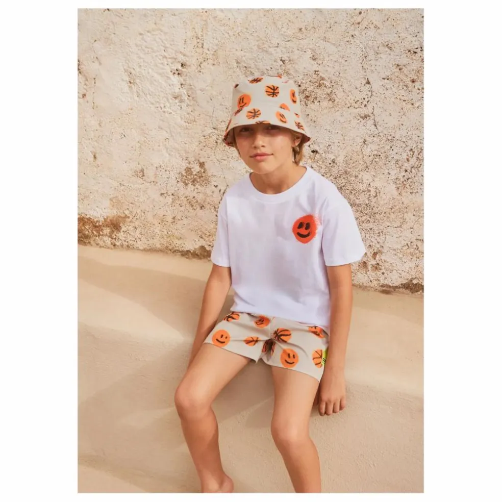 Short de Bain Niko Basketballs Fibres Recyclées | Beige