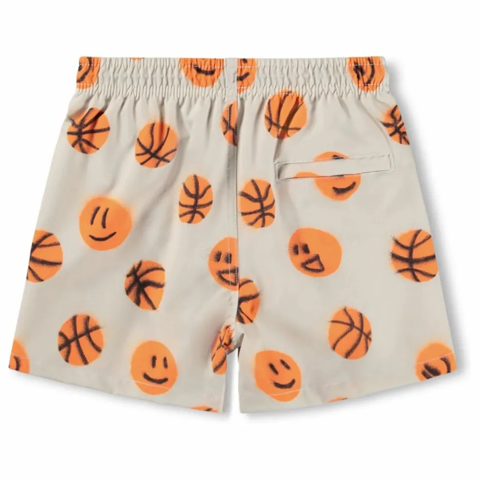Short de Bain Niko Basketballs Fibres Recyclées | Beige