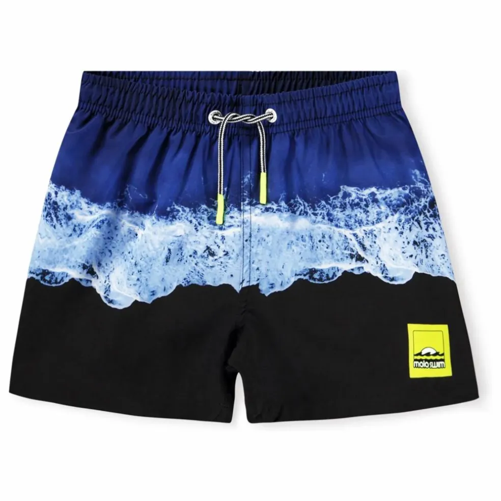 Short de Bain Niko Vagues Fibres Recyclées | Bleu marine