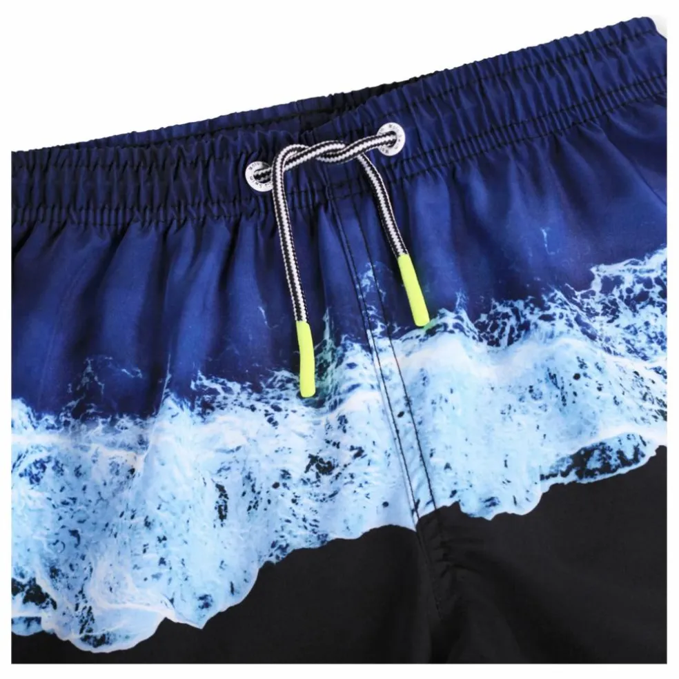 Short de Bain Niko Vagues Fibres Recyclées | Bleu marine