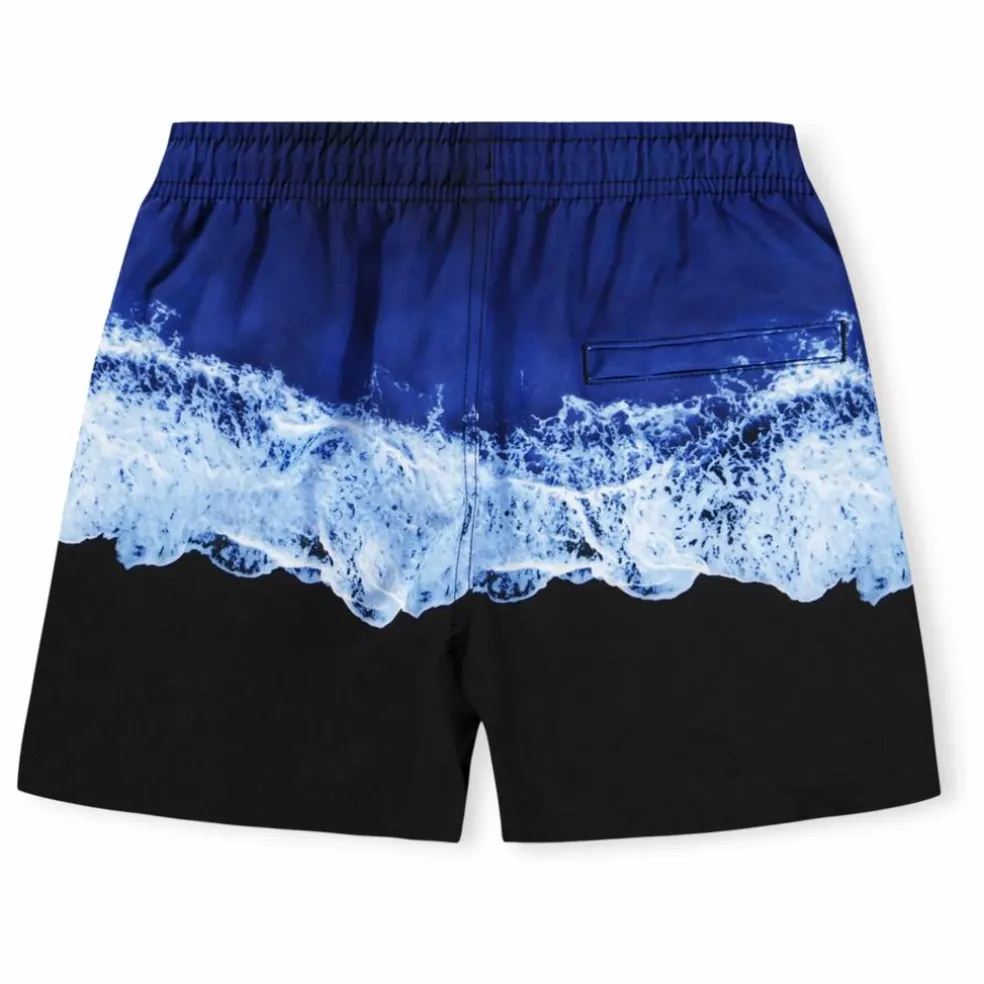 Short de Bain Niko Vagues Fibres Recyclées | Bleu marine
