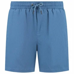 Short de Bain Seersucker | Bleu
