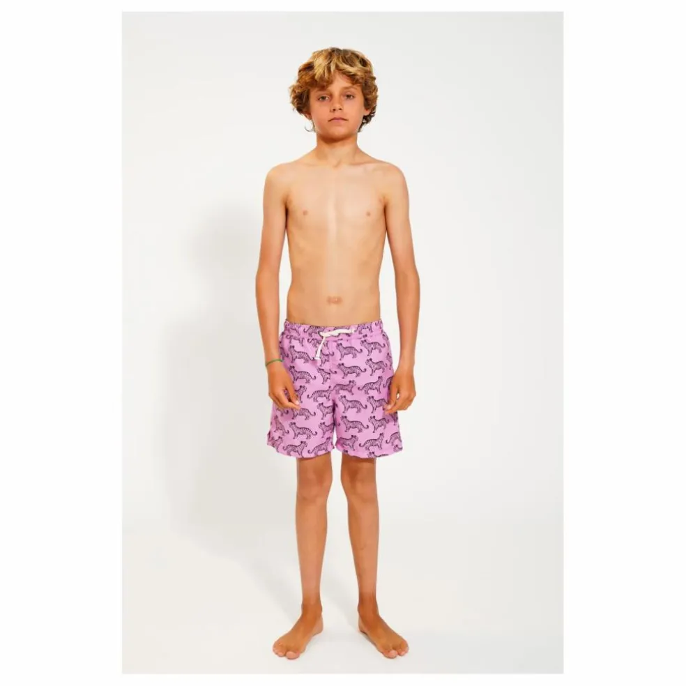 Short De Bain Tiger Fibres Recyclées | Lilas