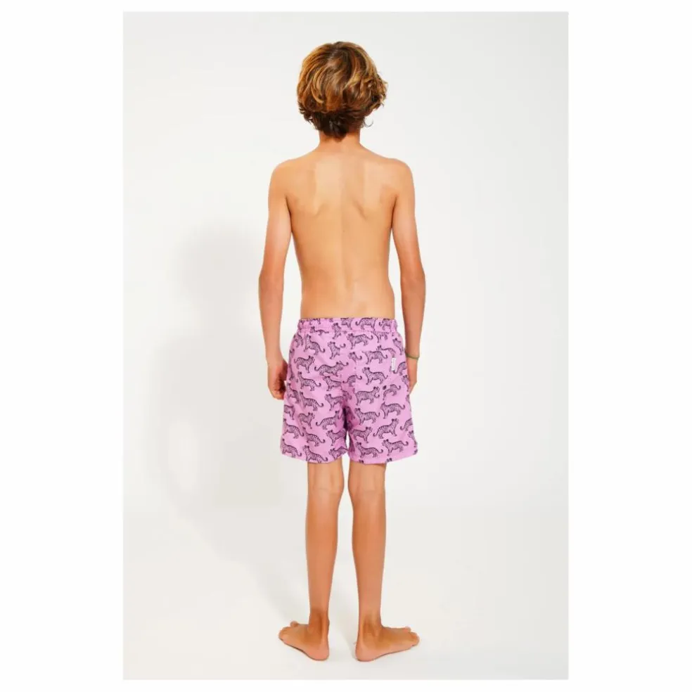 Short De Bain Tiger Fibres Recyclées | Lilas