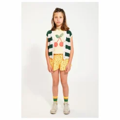 Short Fleuri Coton Bio | Jaune