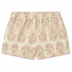 Short Fleurs Coton Bio | Ecru