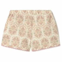 Short Fleurs Coton Bio | Ecru