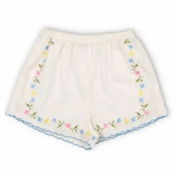 Short Fleurs Hermione | Blanc