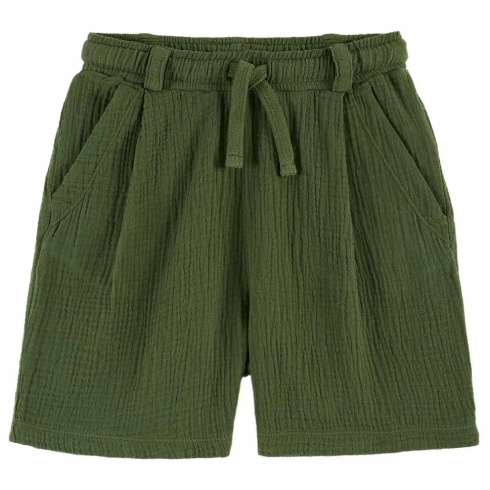 Short Gaze de Coton | Vert kaki