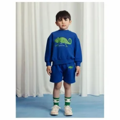 Short Lézard Coton Bio | Bleu