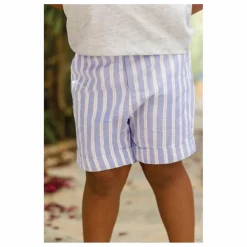 Short Ourlets Rayé Bébé | Bleu indigo