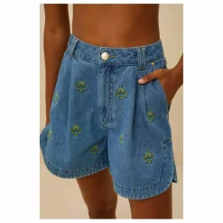 Short Palmtree Brodé | Denim