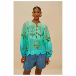 Short Palmtree Brodé | Denim