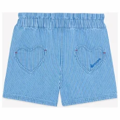 Short Poches Cœur Mélanie Rayé | Bleu