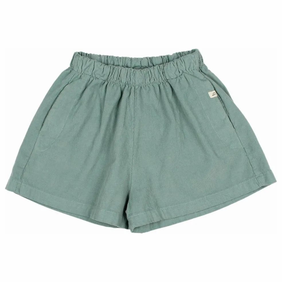 Short Soft Velours Côtelé Coton Bio | Vert Cèdre