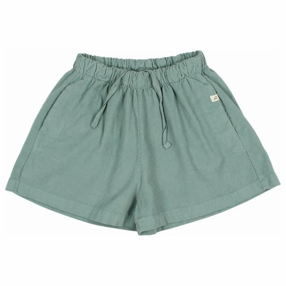 Short Soft Velours Côtelé Coton Bio | Vert Cèdre