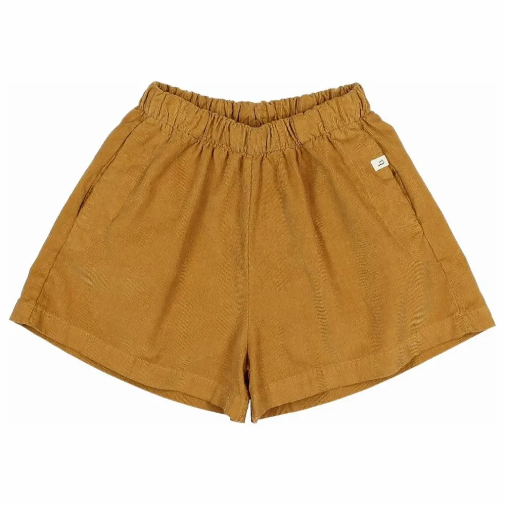 Short Soft Velours Côtelé Coton Bio | Ocre